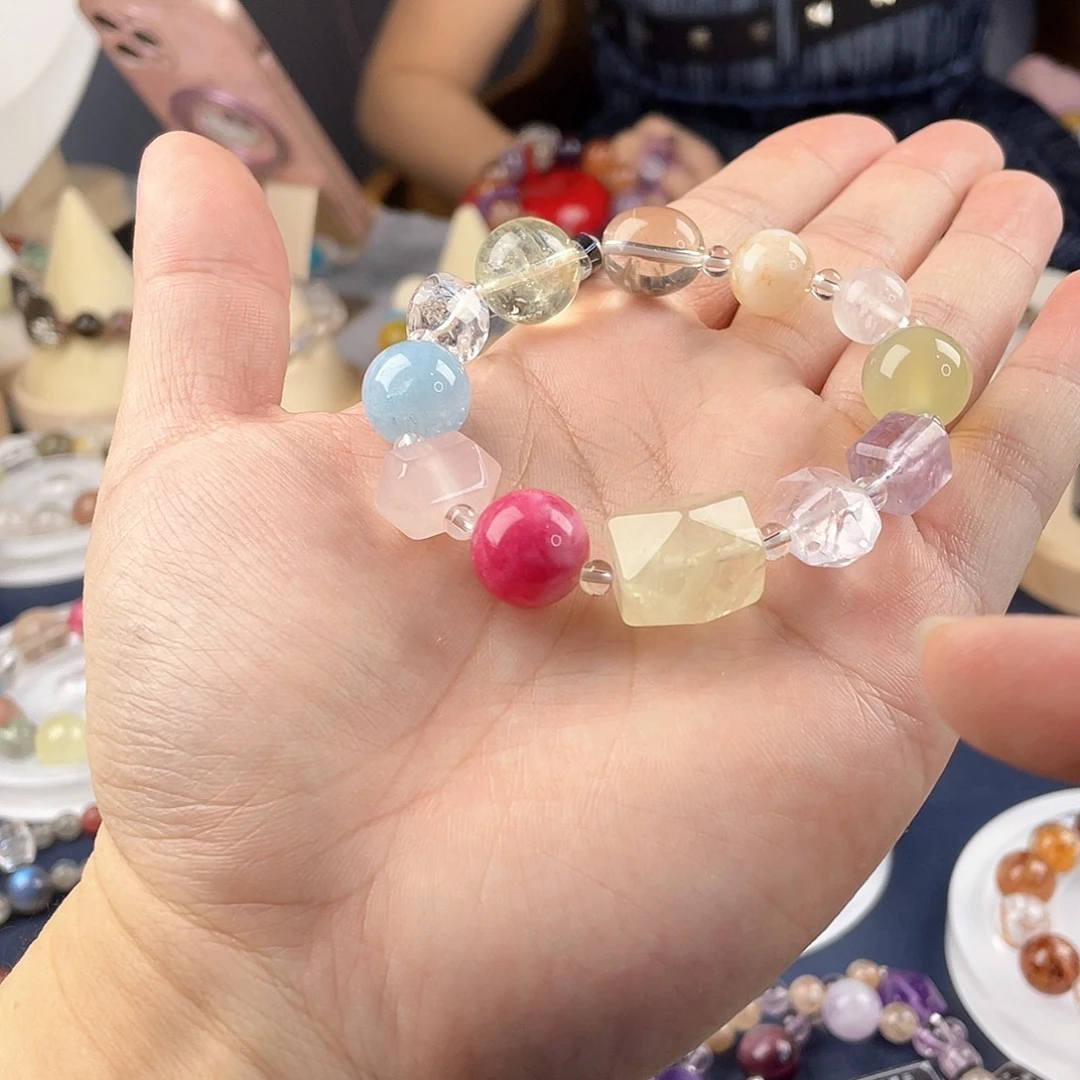 银S925镀金镶嵌手链水晶