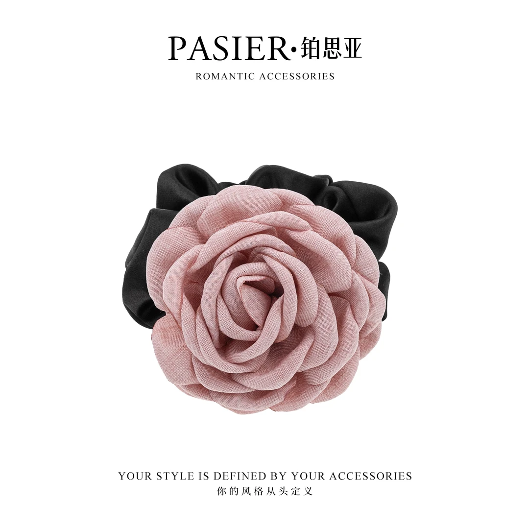 【双十一店庆】铂思亚 赫本系列玫瑰花 优雅气质百搭发圈 CC1583