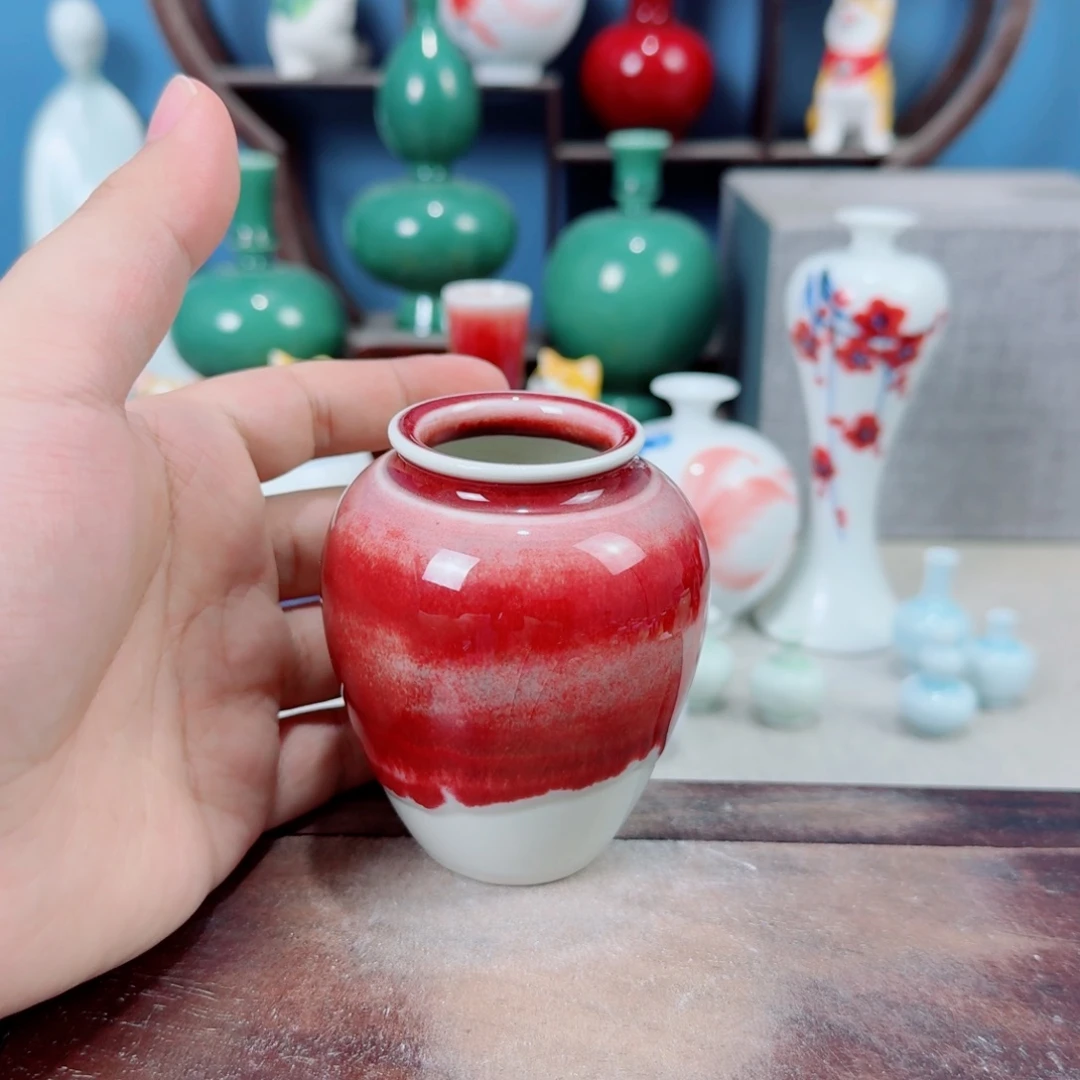 陶瓷手工小花器摆件