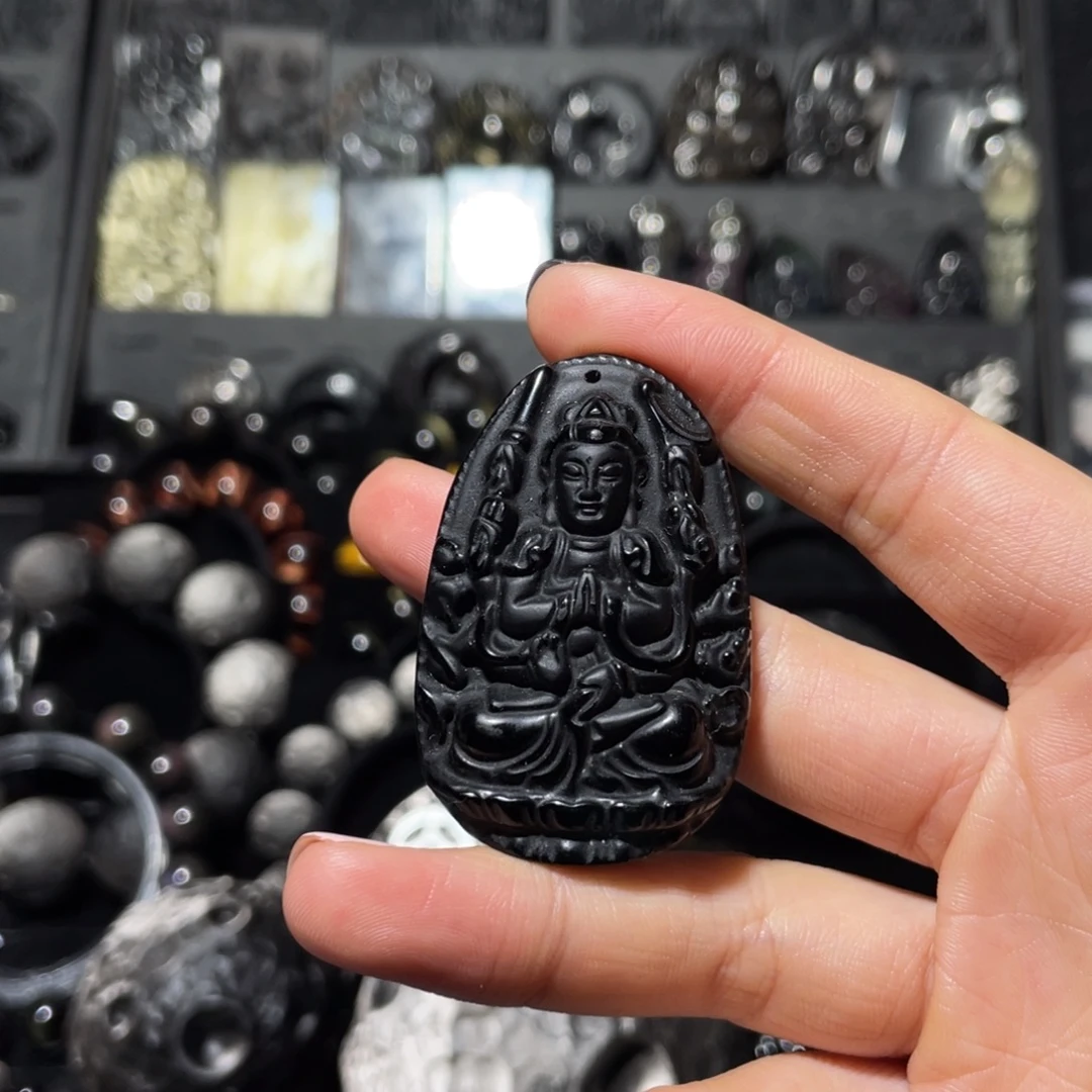 丞***诺黑曜岩未镶嵌珠宝奇石