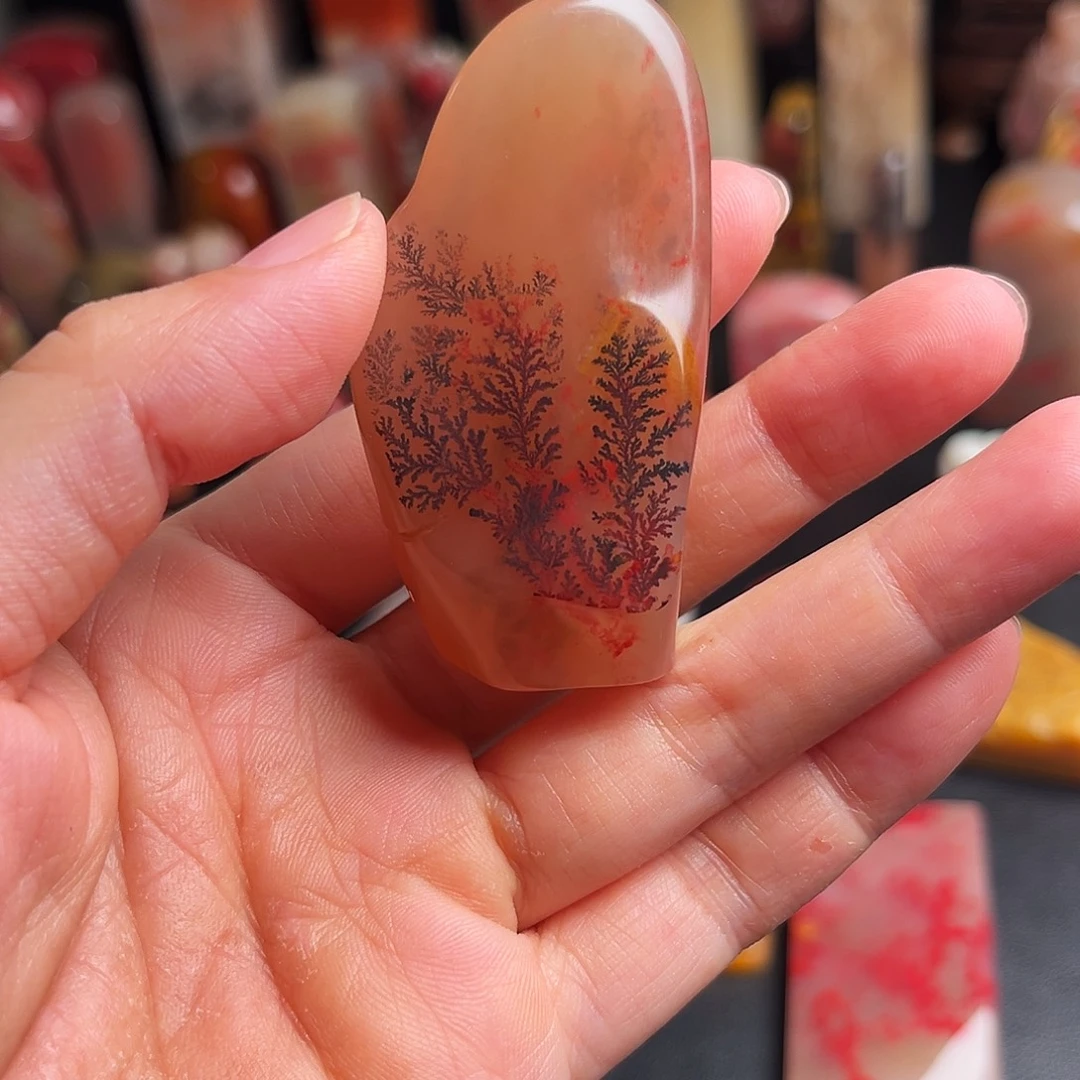 巴林石印石鸡血石随形章