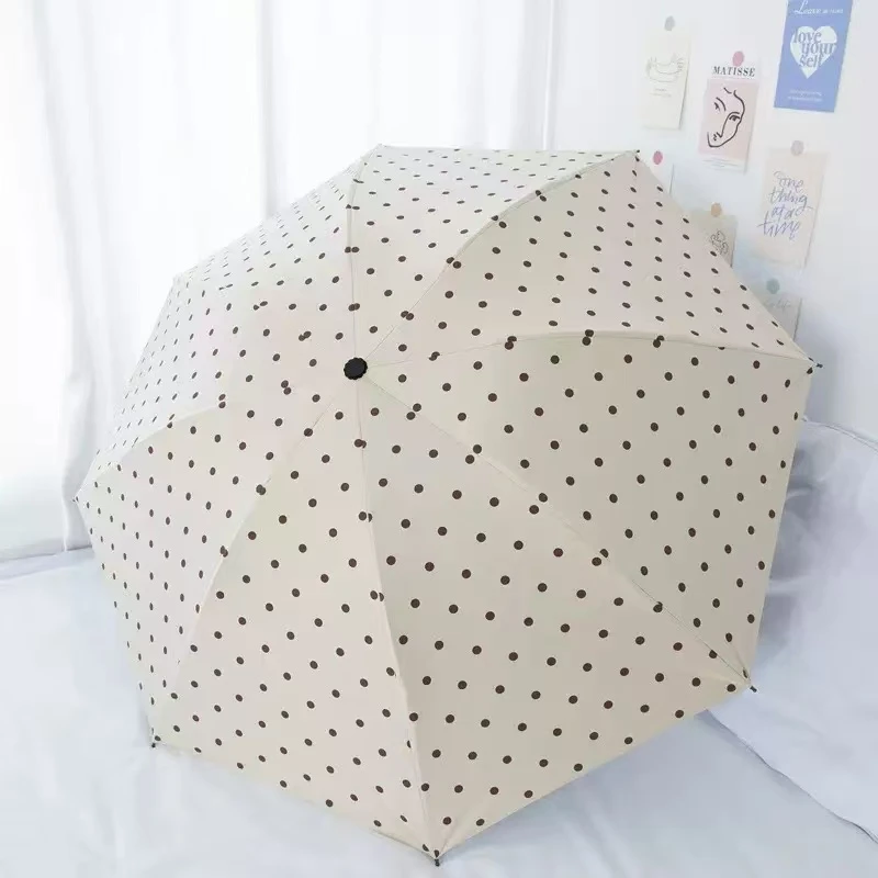 【小曼】5101波点黑白雨伞晴折叠伞晴雨两用