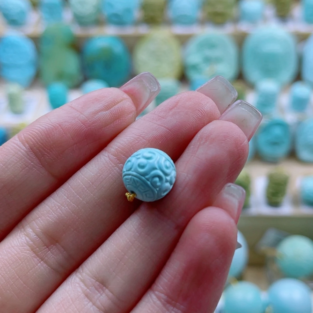 绿松石未镶嵌珠宝奇石10mm