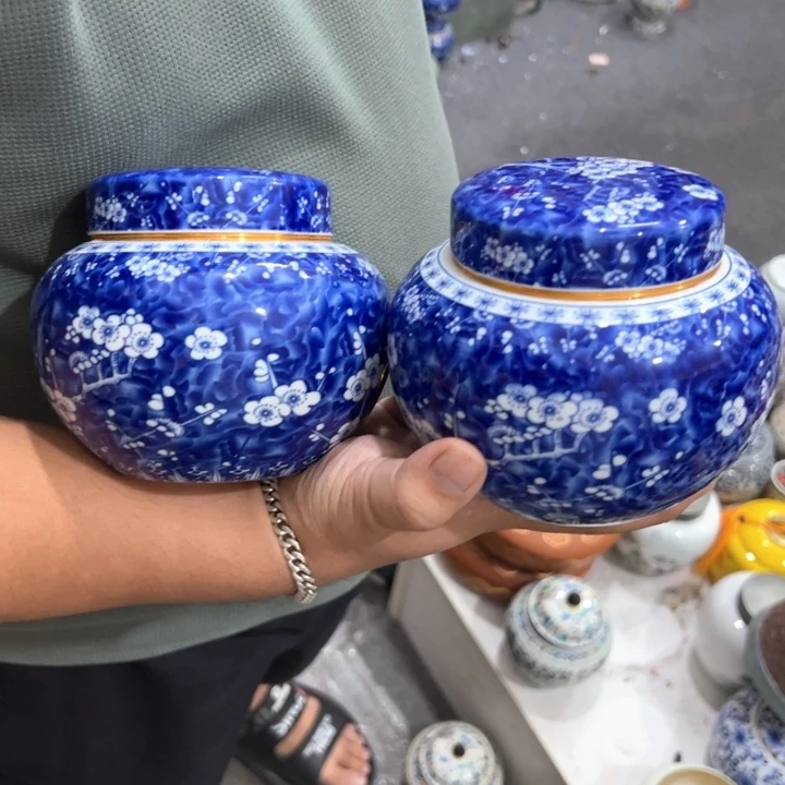 瑕疵福利品陶瓷茶叶罐介意勿拍