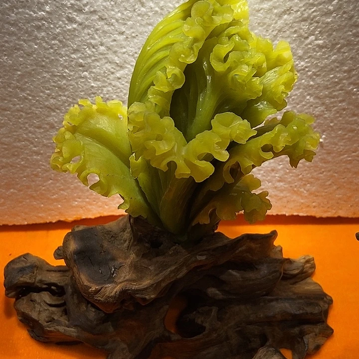 蛇纹石玉合金摆件小*