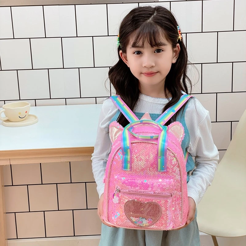 幼儿园书包2025夏季小女孩包包可爱亮片双肩包宝宝出游外出小背包