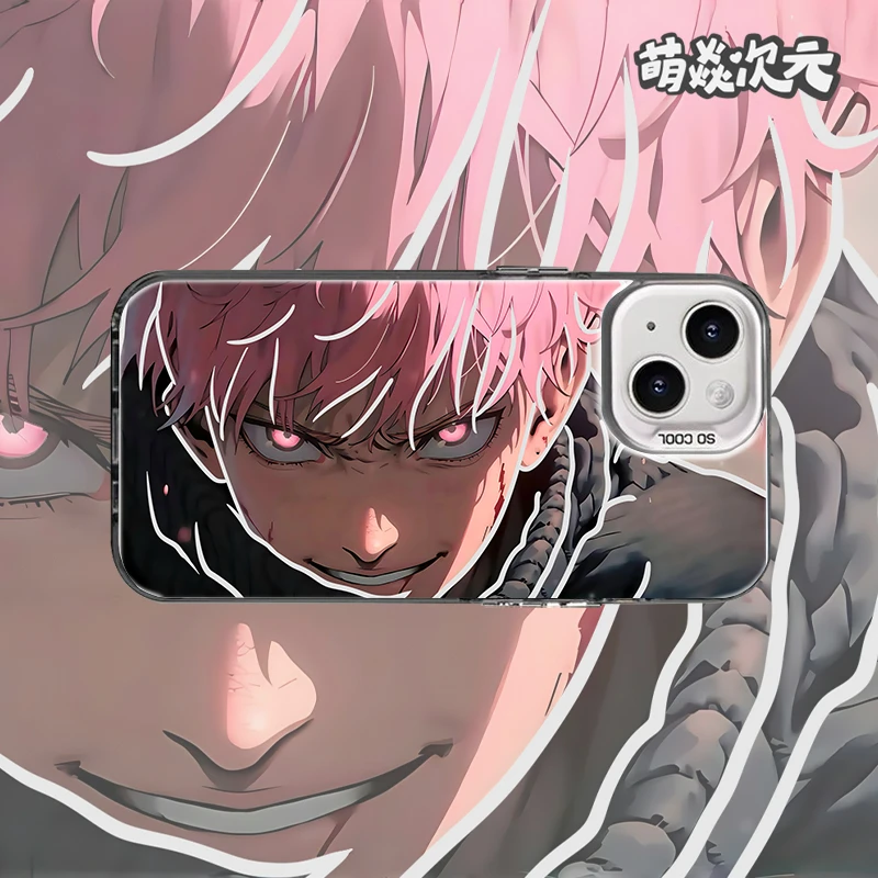 咒术回战虎杖悠仁适用苹果华为VIVO小米OPPO动漫个性彩银手机壳