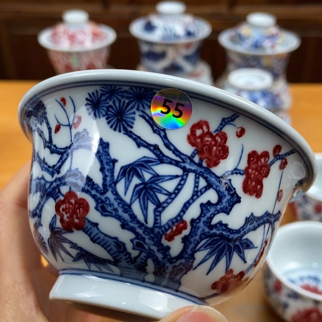 手绘现代茶具非古董