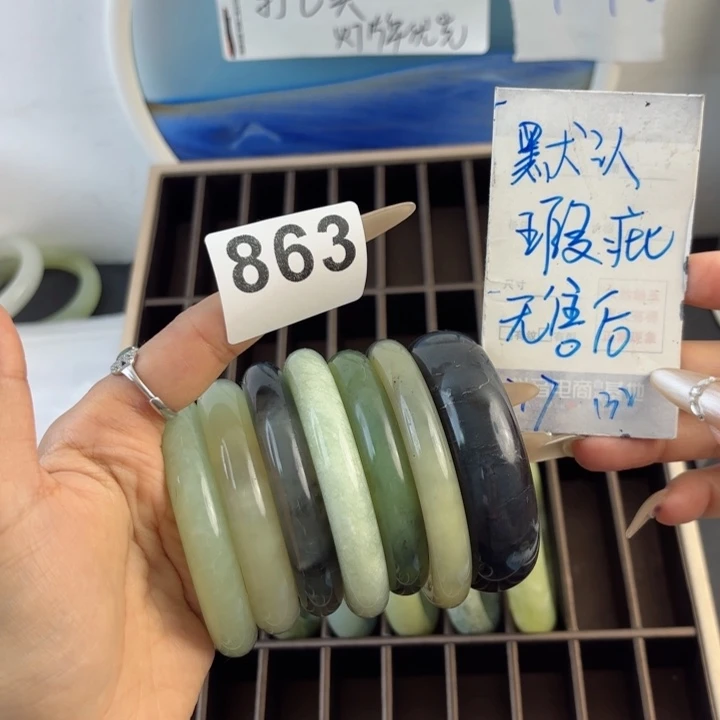 未镶嵌蛇纹石玉手镯麻***?