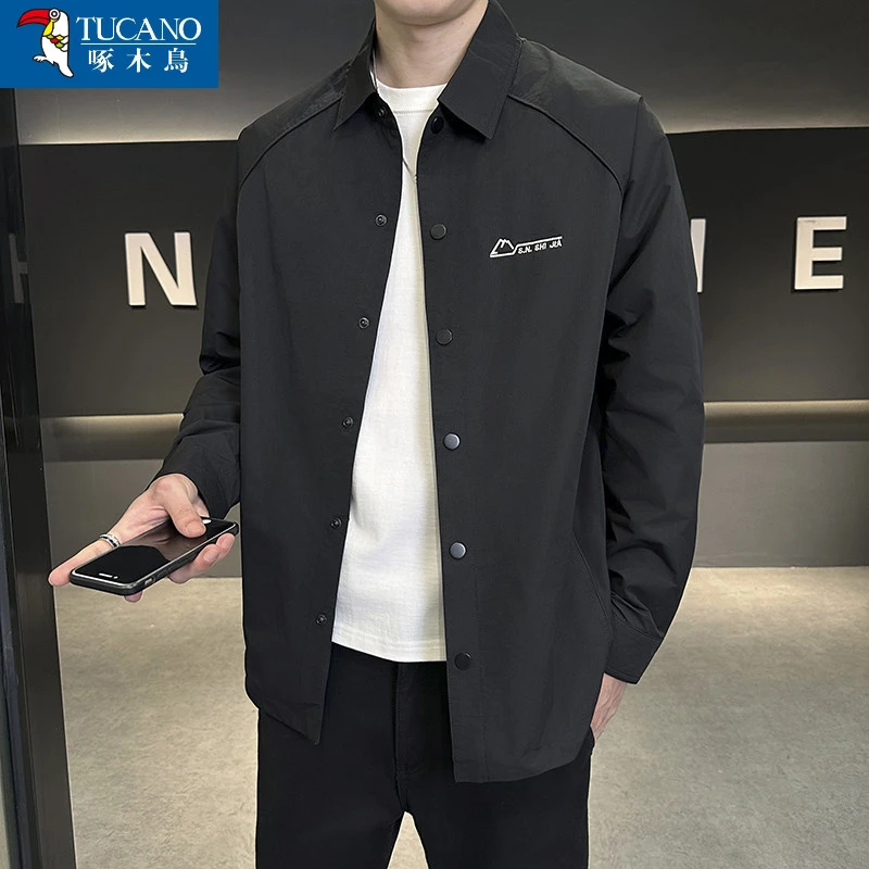 格子衫短袖啄木鳥潮流衬衫男士百搭新款感行政宽松韩版秋装