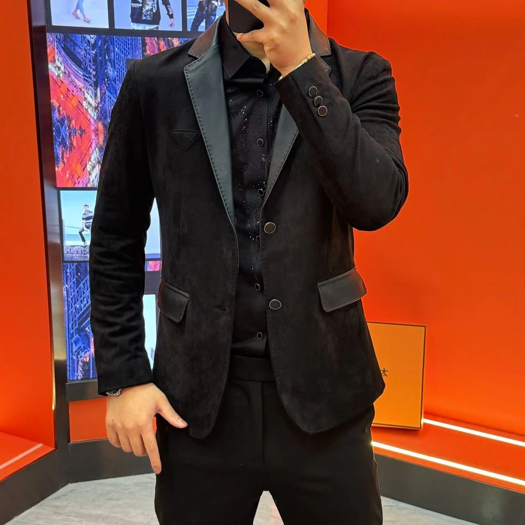 轻奢高档春季新款男士高端时尚休闲西服外套-1888