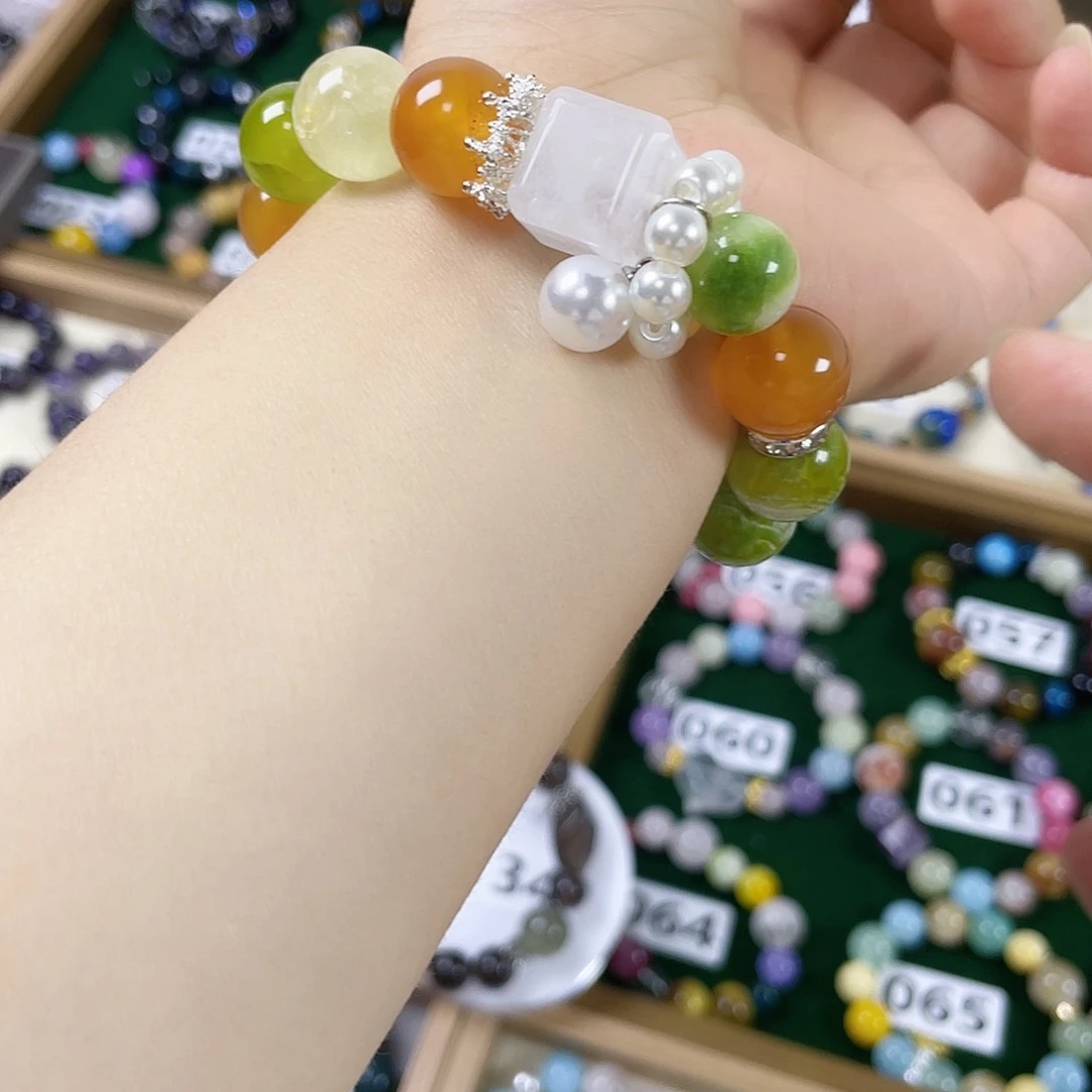 烟晶手链银S925镶嵌