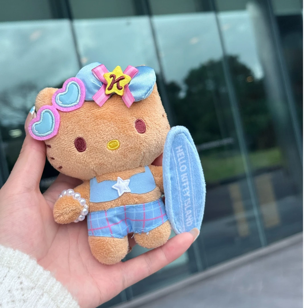【济州岛限定】HelloKitty 黑皮蓝色冲浪板 hellokitty钥匙扣挂件