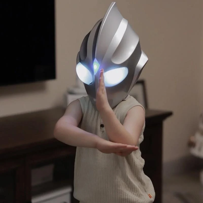 迪迦奥特曼头套迪迦面具赛罗触摸头盔皮套儿童成人男孩节日玩具