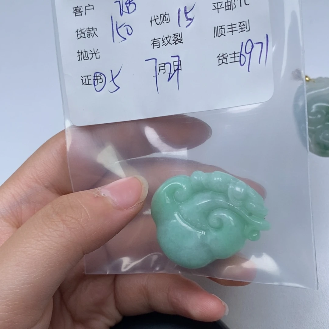 翡翠未镶嵌颈饰语*