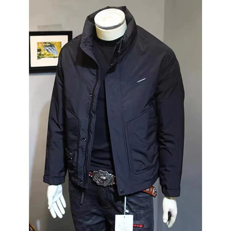 90立领大口袋羽绒服男冬季高端潮流痞帅男士白鸭绒外套A8-1