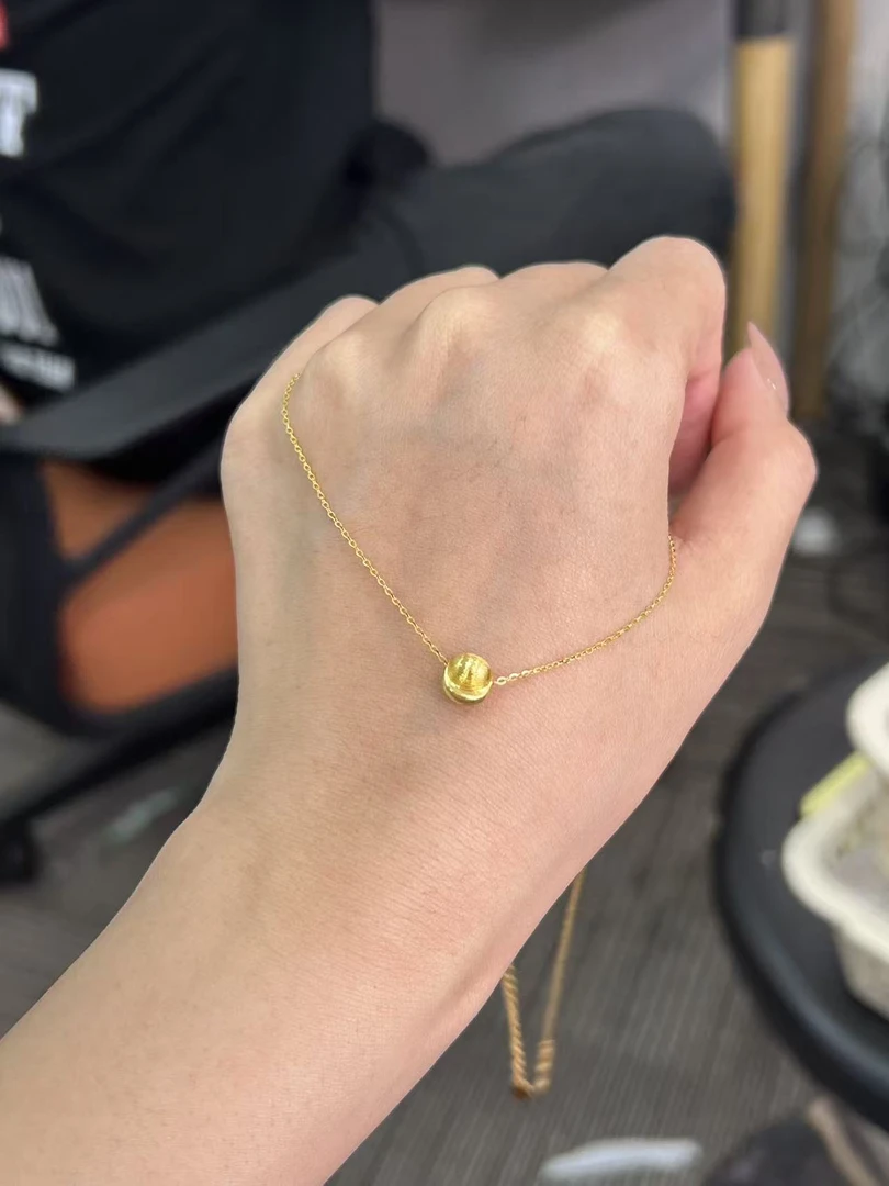 足金999 猫眼小球套链