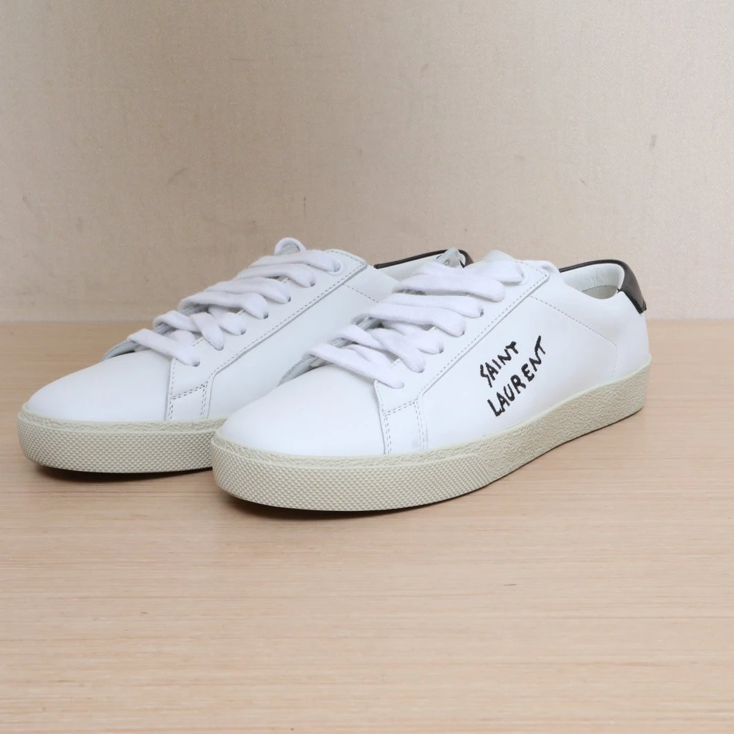 99新 YSL/圣罗兰  白色 皮革C 小白鞋 37码 P225581775