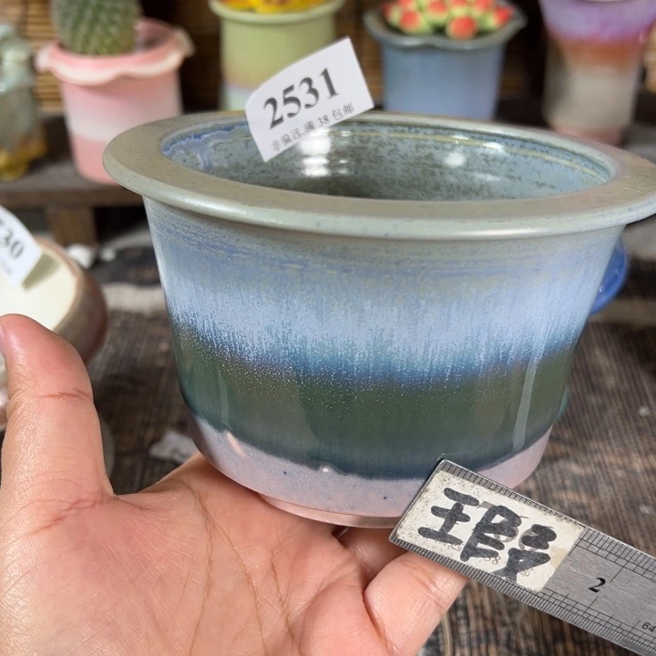 口10手工花盆满30包邮