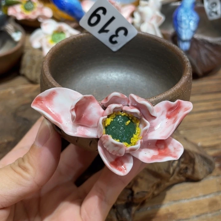 手工制作陶瓷茶具茶杯青蛙