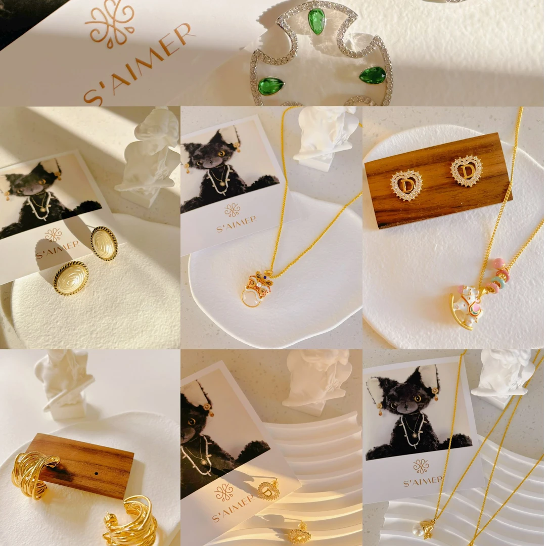 合金耳饰 轻奢小众耳饰 拆6选4 设计感满满 耳钉耳饰