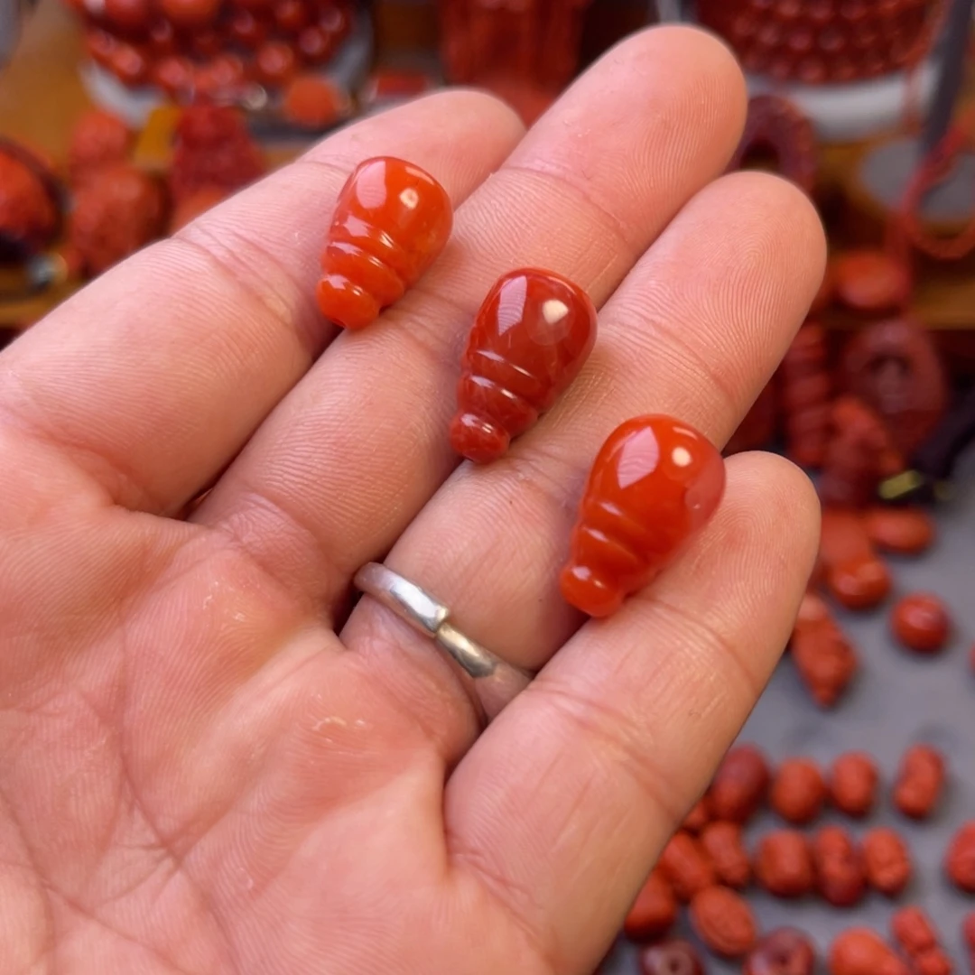 南红玛瑙未镶嵌川料精工奶嘴三通卡10➕多样性发货其中一件