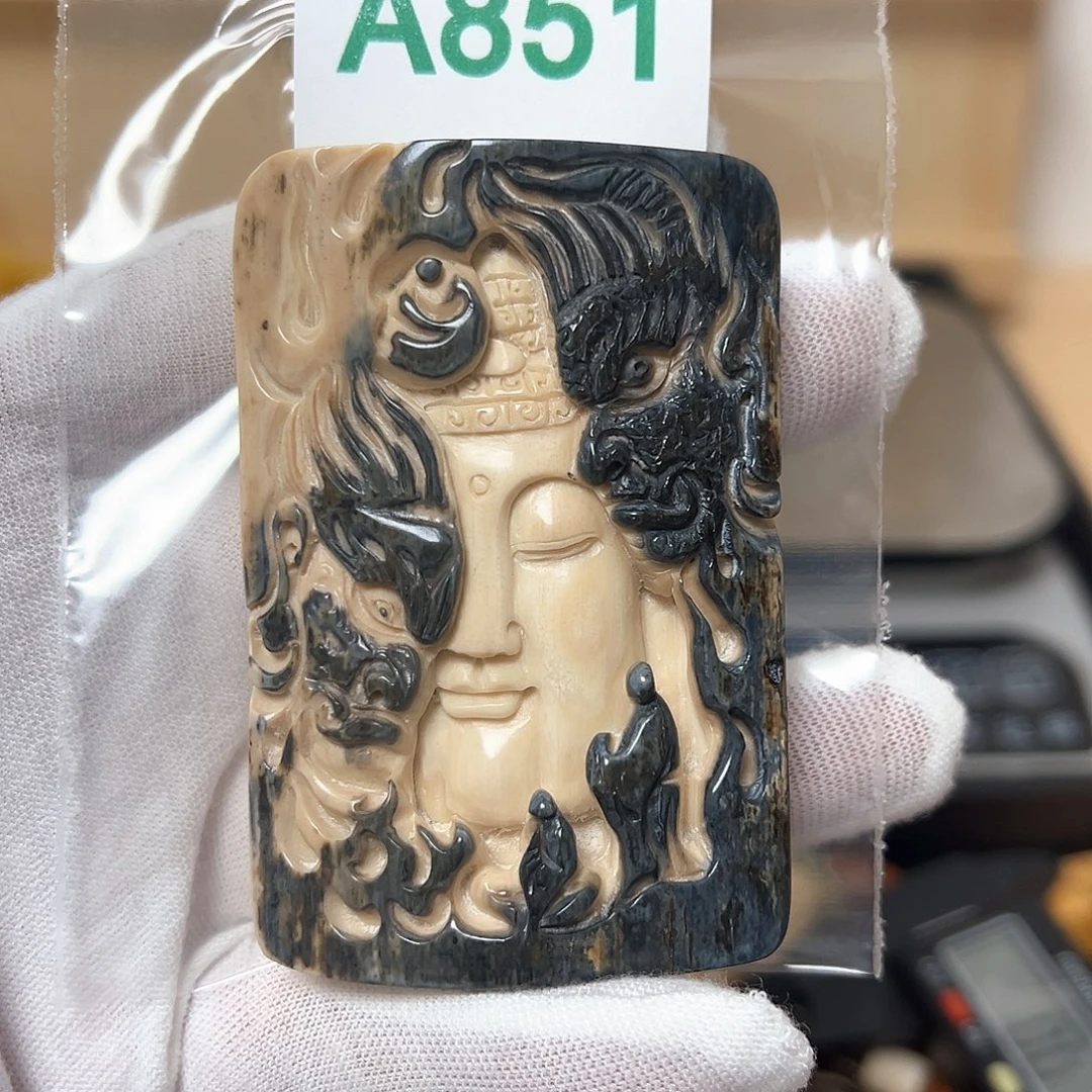 银S925天然猛犸象牙雕刻品