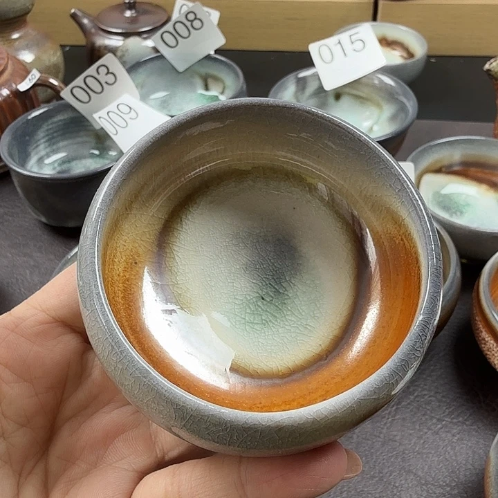 手工手作柴烧主人杯