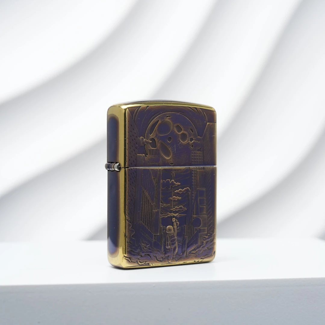 ZIPPO/之宝打火机烤蓝盔甲【征服地球】原装正品煤油机DYJ1