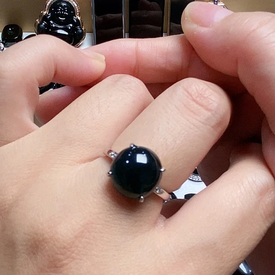 翡翠银S925镶嵌戒指