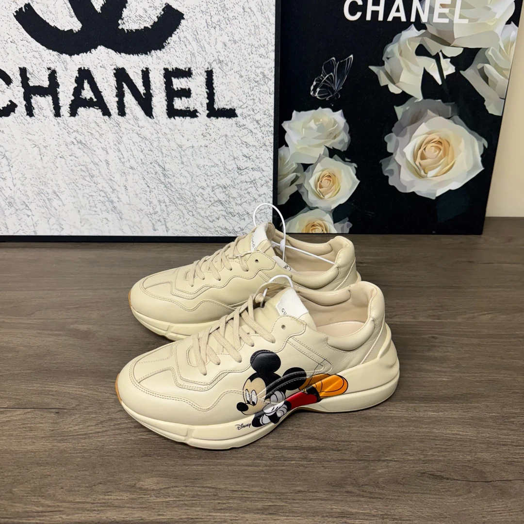 99新 GUCCI/古驰 Gucci古驰 Disney老爹鞋米白42码99新公价12000