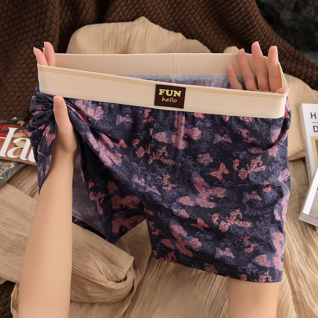 男士内裤棉质亲肤男平角裤宽松阿罗裤男生男式裤衩大裤头居家睡裤