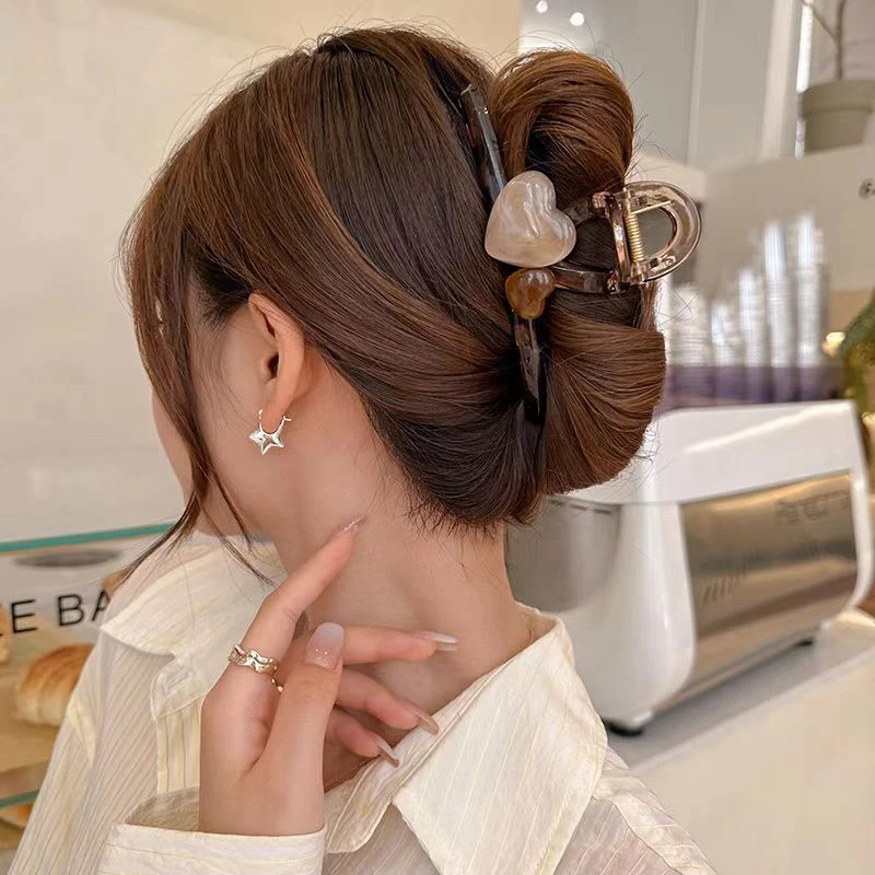 气质果冻色鲨鱼夹发卡可爱夹子头饰后脑勺盘发夹A083