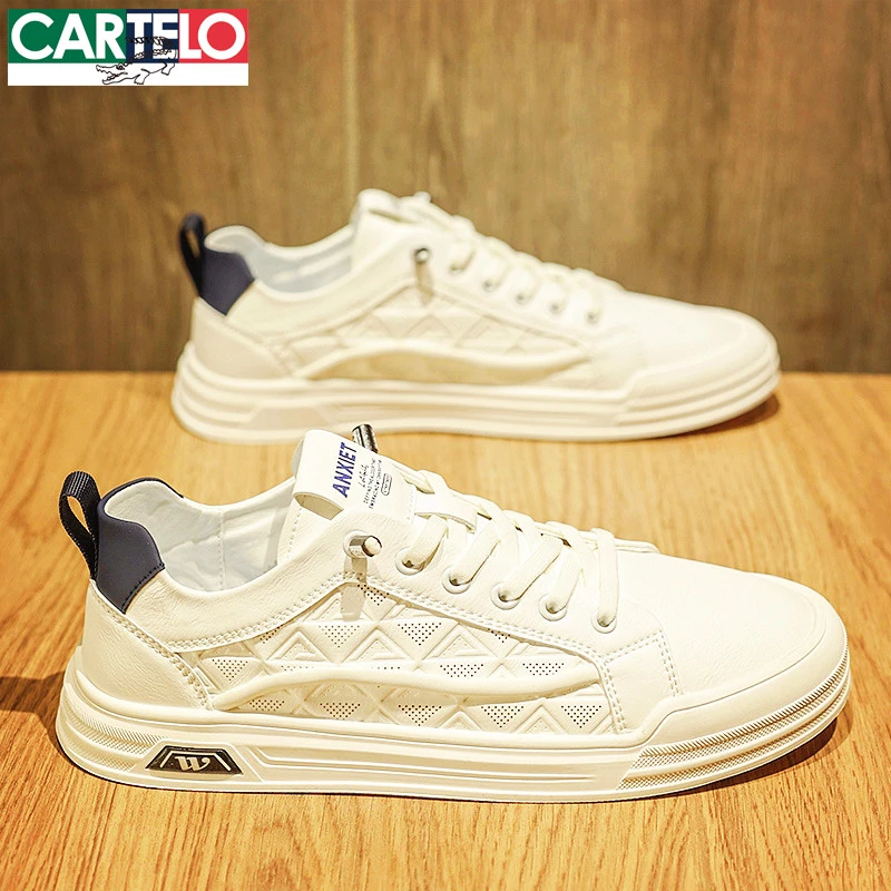 卡帝乐鳄鱼小白鞋男鞋秋季2025新款皮质轻奢休闲鞋子男士板鞋男款