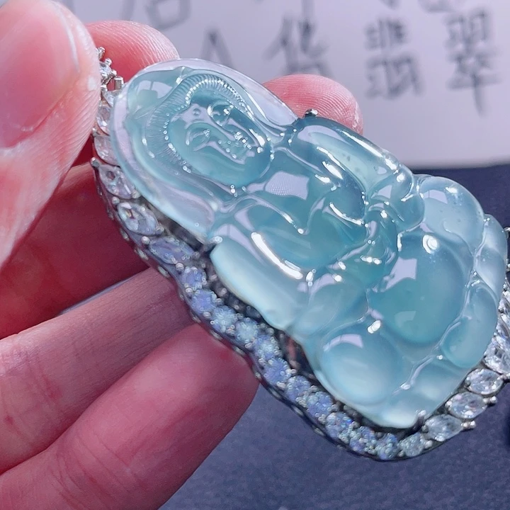 翡翠颈饰银S925镶嵌99999999999