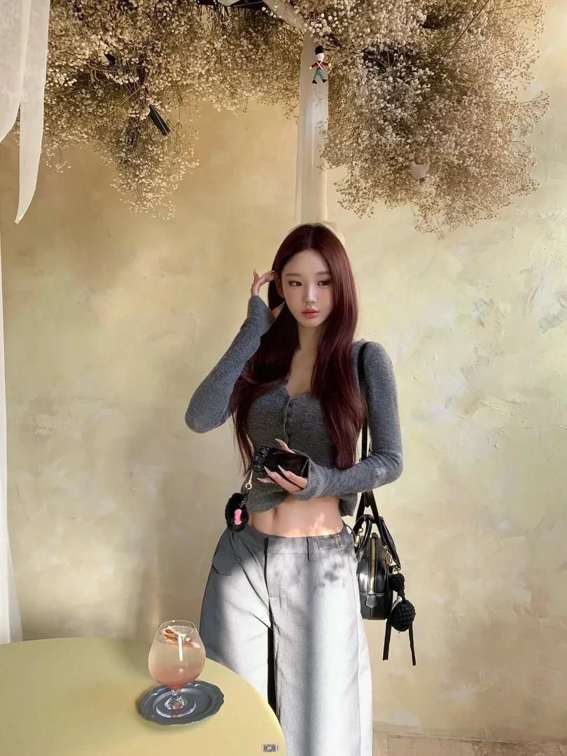 温柔气质显瘦长袖外穿上衣宽松洋气休闲百搭长裤时尚两件套简约女