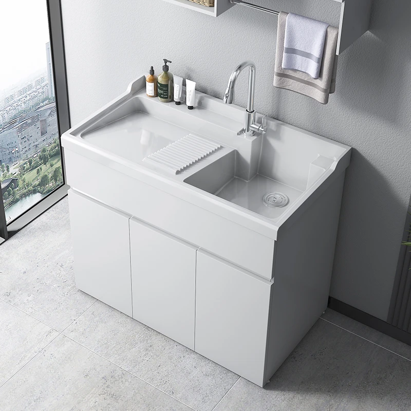 不锈钢阳台卫浴洗衣一体洗衣池槽浴室洗漱洗手台盆柜组合浴室柜