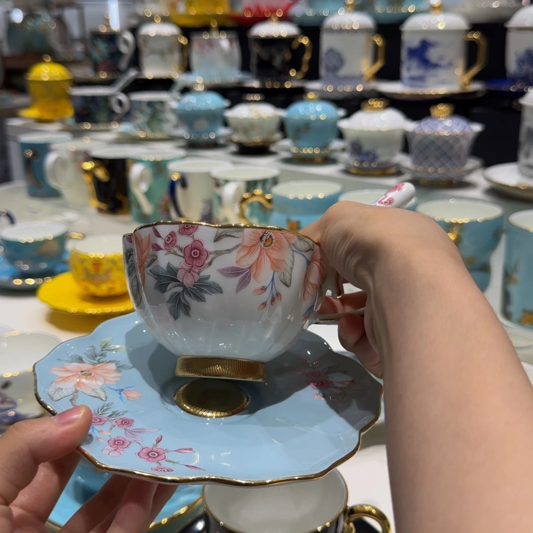 宋***a瓷福利3头咖啡杯粉色款