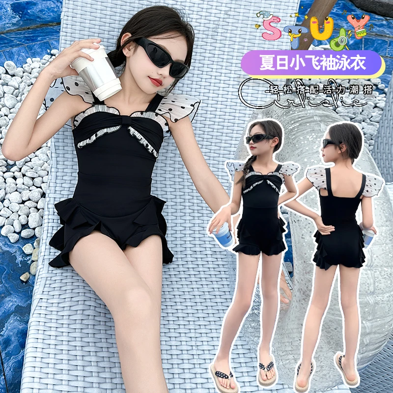 女童泳衣夏季25款连体泳装可爱游泳夏天高级海边温泉甜美儿童新款