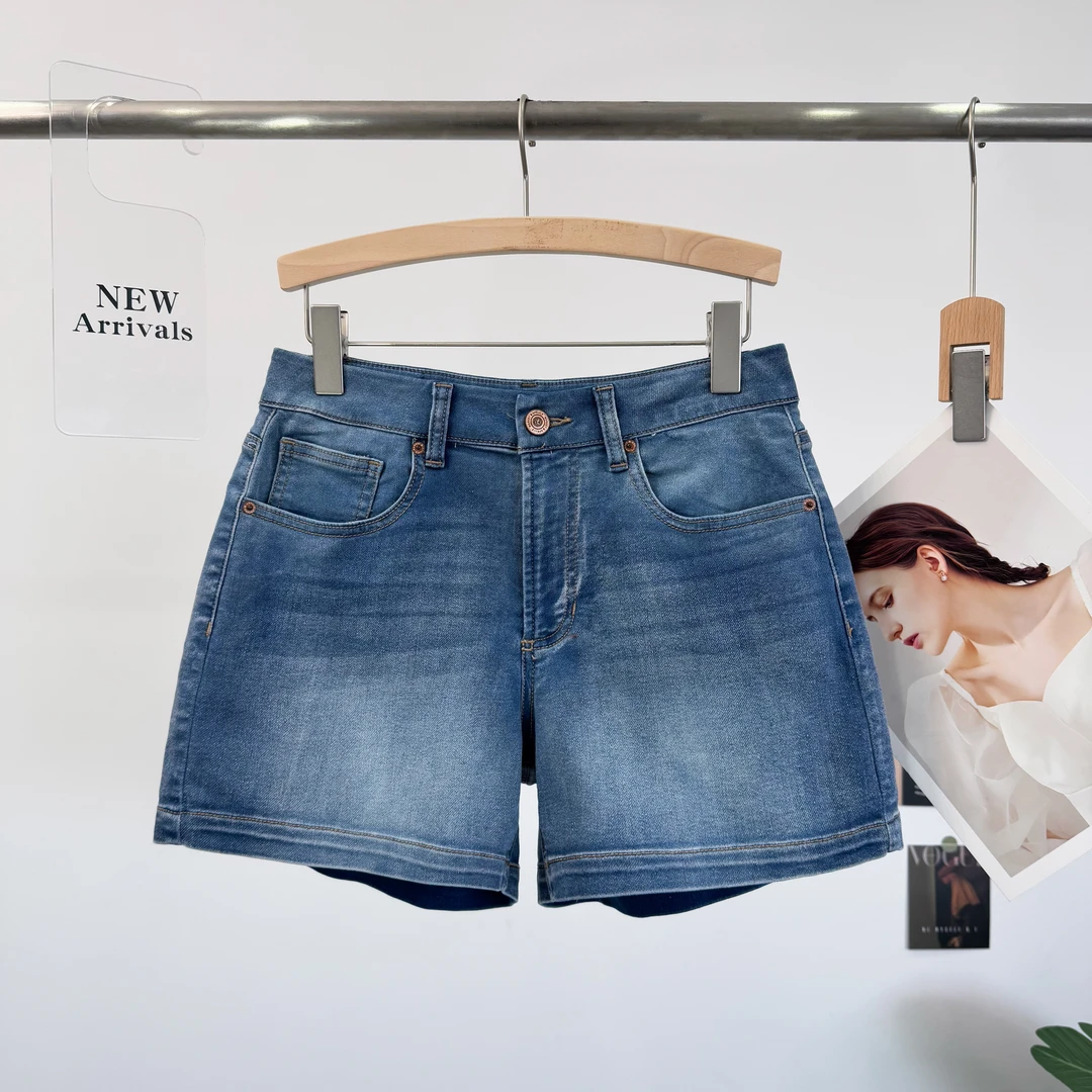 B682新款时尚高腰夏季INS风阔腿牛仔裤女短裤韩版女士阔腿五分