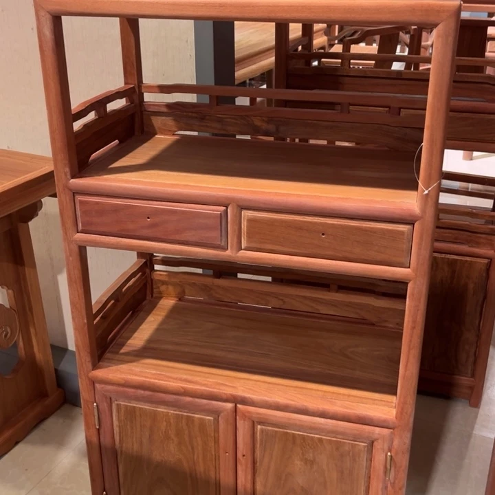 品***禅花梨木类案台缅甸花梨木层架126