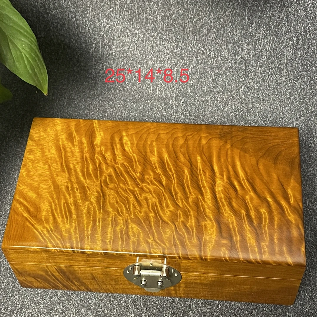 金丝楠木小叶桢楠首饰盒25*14*8 七夕 送人送礼带锁