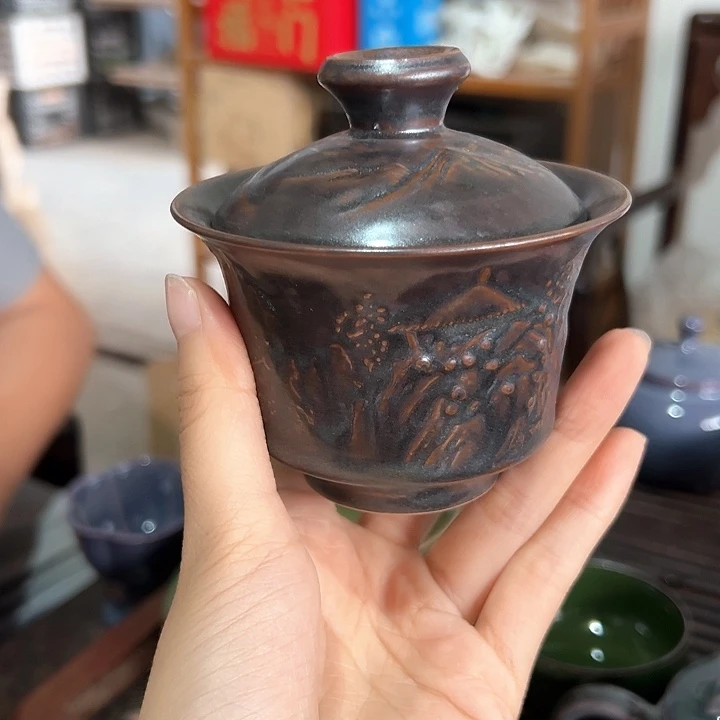 龙泉云间青瓷小米茶器