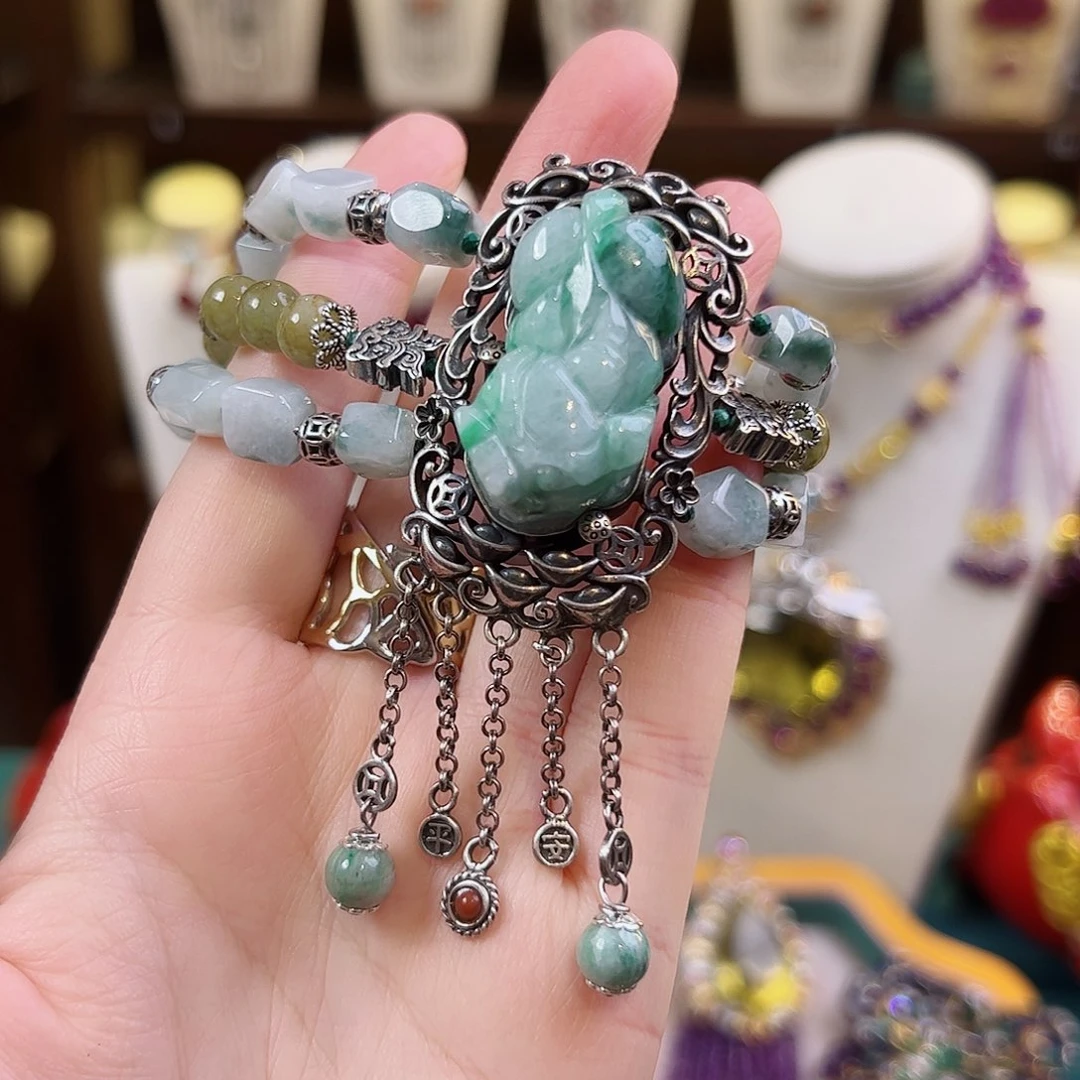 翡翠手链未镶嵌小*，