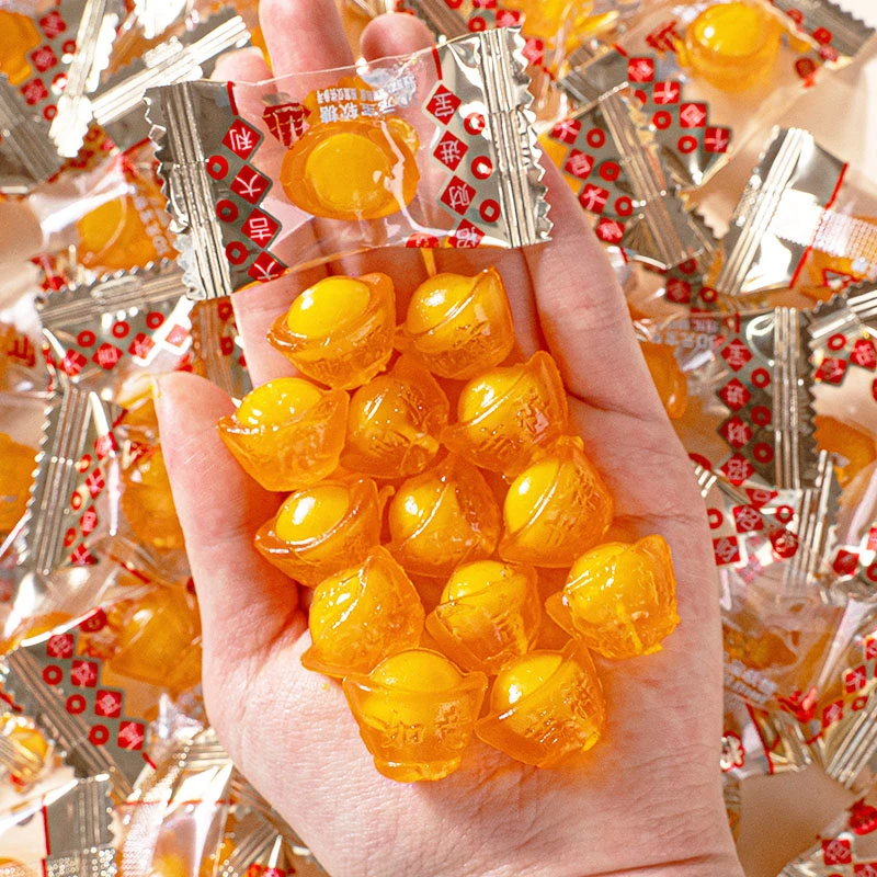 金元宝爆浆水果夹心软糖维C糖果结婚喜糖休闲网红散装年货小零食