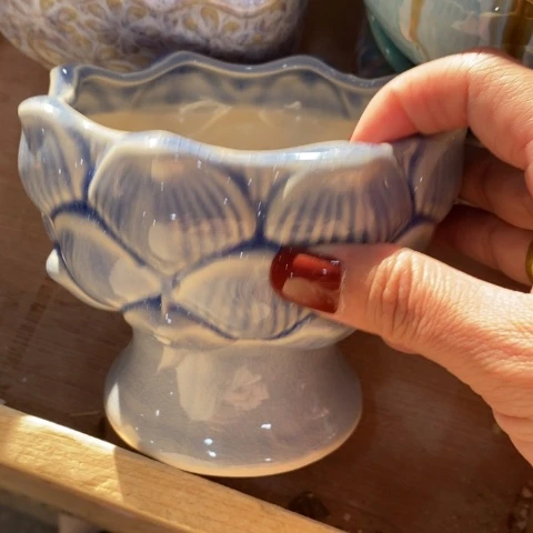 陶瓷D火锅蓝色12233