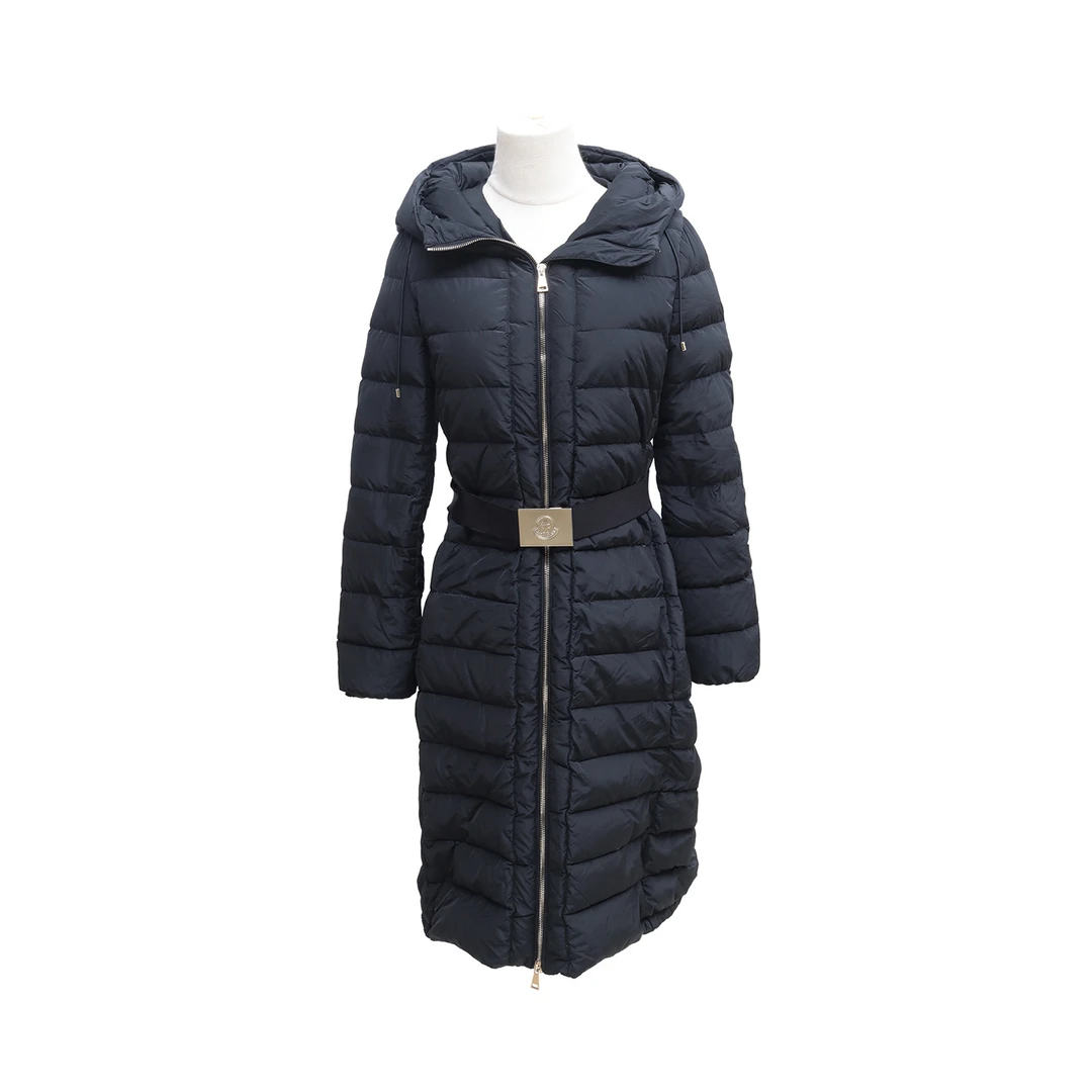 99新 MONCLER 长款羽绒服0码 黑色 P241775605