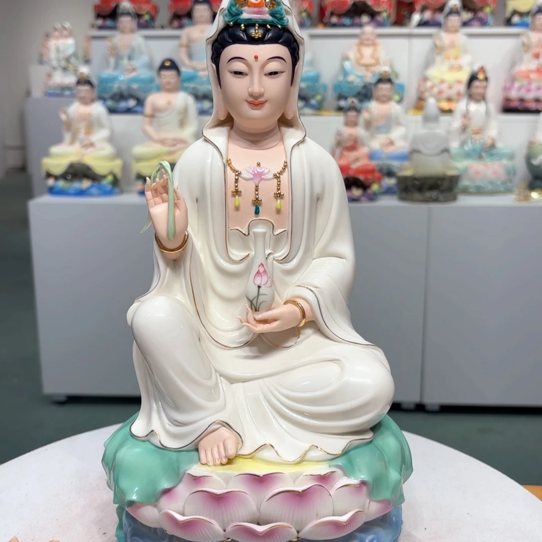 摆件瓷摆件观音13吋