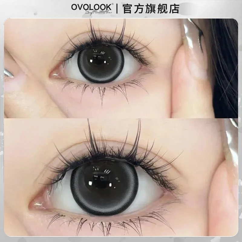 OVOLOOK【日抛10片装】芝士奶冻美瞳可爱纯欲三明治大直径隐形眼镜