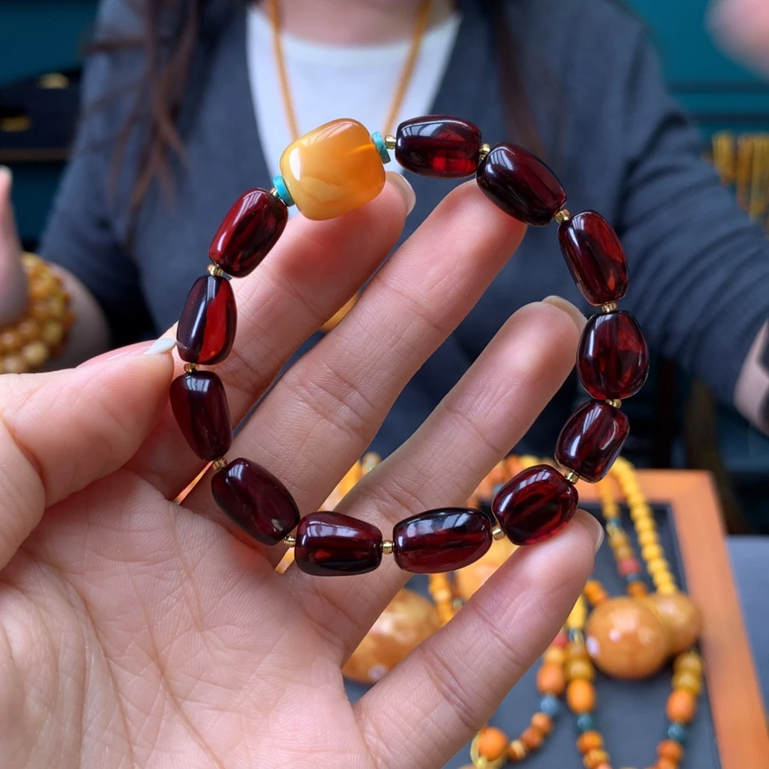 琥珀未镶嵌手串天然